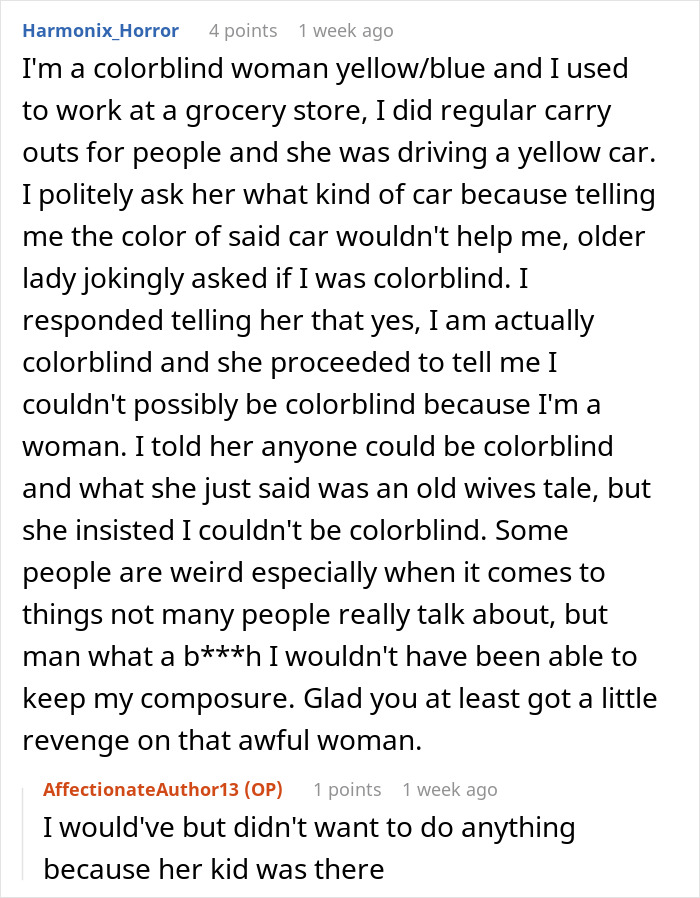 'Karen' Makes Fun Of Employee For Being Colorblind, He Makes Sure She Regrets It