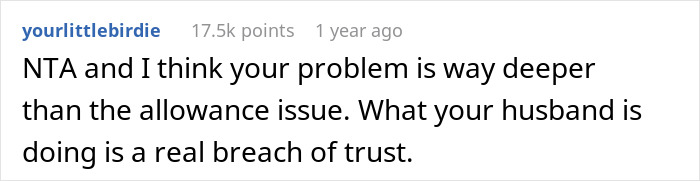 &ldquo;AITA For No Longer Handing My Son His Allowance After I Found Out My Husband&rsquo;s Been Taking It?&rdquo;