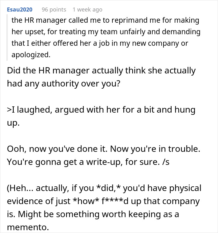 Entitled Employee Demands Her Former Manager To Hire Her At His New Job, He Laughs In Her Face Entitled Employee Demands Her Former Manager To Hire Her At His New Job, He Laughs In Her Face