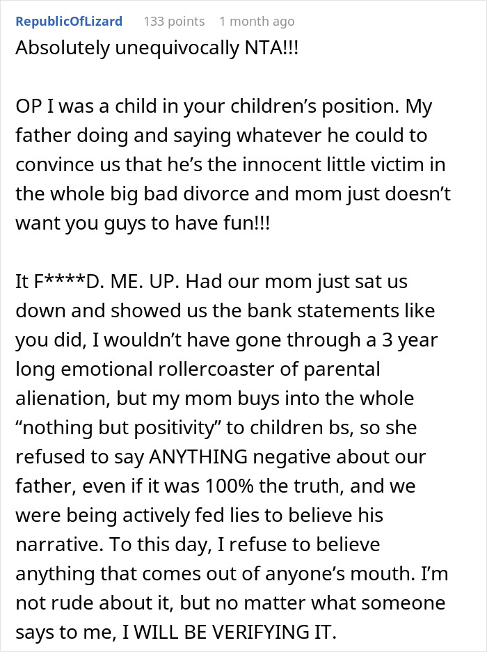 Mom Is Tired Of Ex Pretending To Be &lsquo;Fun Parent&rsquo; While She Takes Care Of Everything, Exposes Him