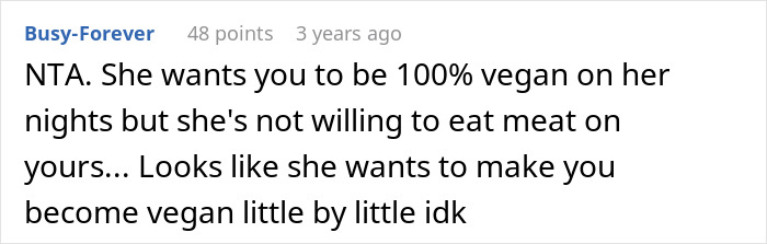 “AITA For Adding Meat To My Girlfriend’s Vegan Dishes?” “AITA For Adding Meat To My Girlfriend’s Vegan Dishes?”