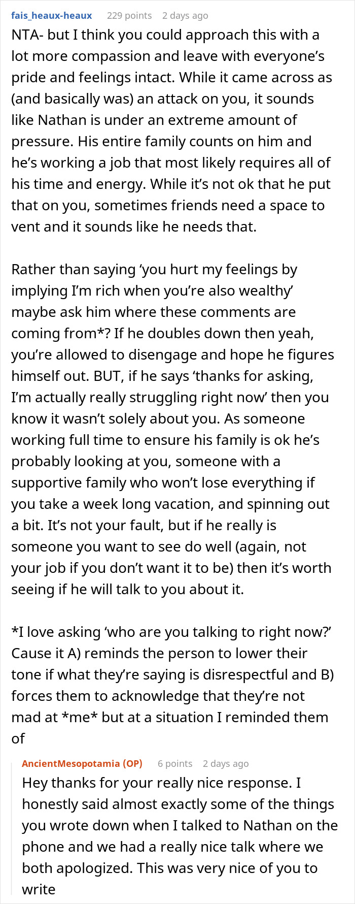 Guy Gets Into A Heated Argument With Formerly Poor Friend About Privilege, Rekindles His Friendship