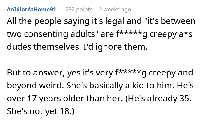 35 Y.O. Man Waits Until 17 Y.O. Turns 18 To Ask Her Out, Friend Questions If It&rsquo;s Normal