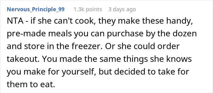 Guy Refuses To Ever Cook For His Wife After She Ate 3 Of His Meal Preps In A Single Night Guy Refuses To Ever Cook For His Wife After She Ate 3 Of His Meal Preps In A Single Night