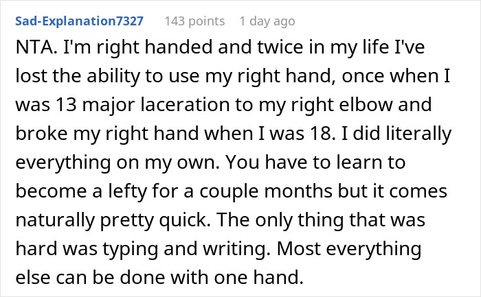 19 Y.O. Says No To Taking Care Of Mom Post Wrist Surgery, Asks If She’s A Jerk 19 Y.O. Says No To Taking Care Of Mom Post Wrist Surgery, Asks If She’s A Jerk