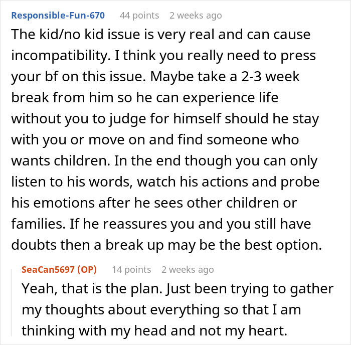 Folks Are Loving This Tale Of A GF Who Thought She’d Have To End Things With BF As He Wanted Kids Folks Are Loving This Tale Of A GF Who Thought She’d Have To End Things With BF As He Wanted Kids