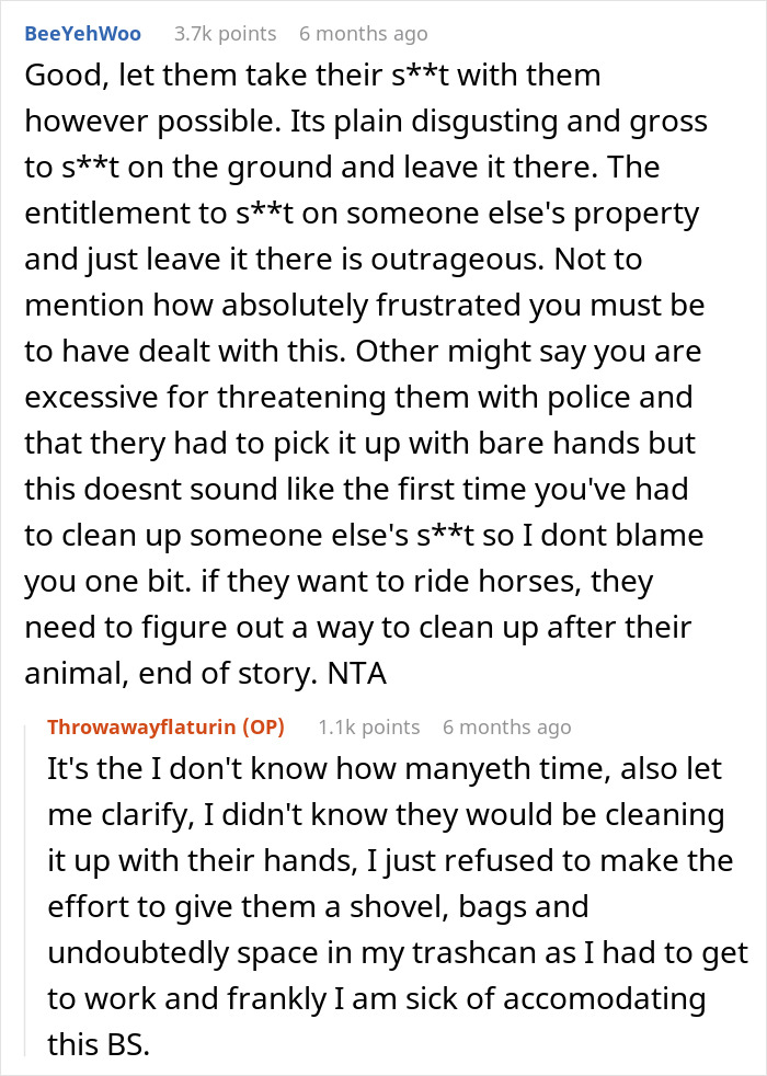 Entitled Horse Rider Made To Literally Scoop Horse Dung Into Her Backpack After Being Caught By Landowner