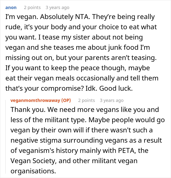 Guy Refuses To Go Vegan As Entire Family Does, Gets Hate For It Guy Refuses To Go Vegan As Entire Family Does, Gets Hate For It