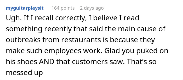 Teenager Maliciously Complies With Manager&rsquo;s Request To Come Into Work While Sick, Throws Up