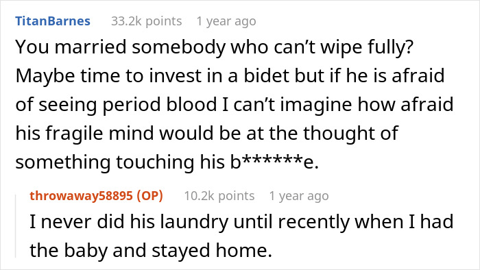 Man Judges Bloody Pads, Not Realizing They Are Due To Giving Birth, Wife Tells Him To Wipe Better Man Judges Bloody Pads, Not Realizing They Are Due To Giving Birth, Wife Tells Him To Wipe Better