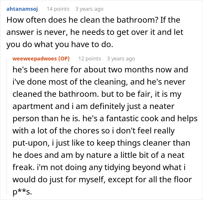 &ldquo;The Bathroom Floor Was Suddenly Always Wet&rdquo;: BF Keeps Missing The Toilet, GF Gets Resourceful