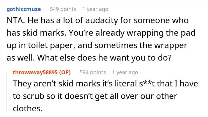 Man Judges Bloody Pads, Not Realizing They Are Due To Giving Birth, Wife Tells Him To Wipe Better Man Judges Bloody Pads, Not Realizing They Are Due To Giving Birth, Wife Tells Him To Wipe Better