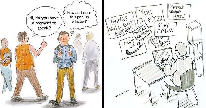 I Made 30 Cartoons Depicting My Love-Hate Connection with Technology