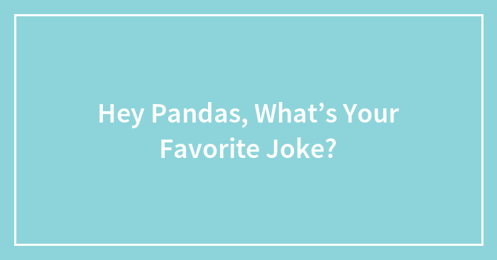 Hey Pandas, What’s Your Favorite Joke?