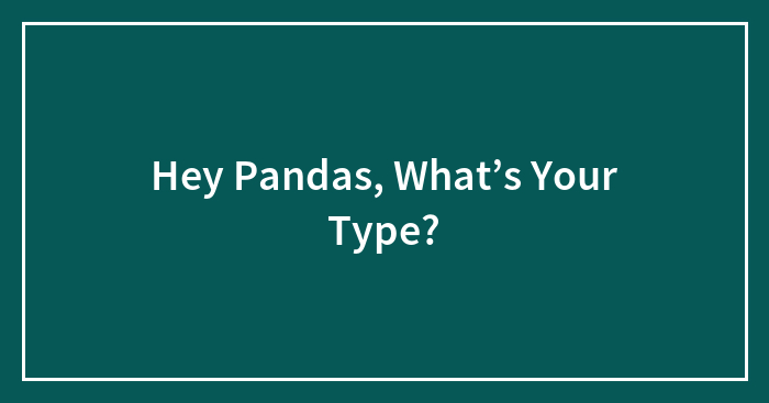 Hey Pandas, What’s Your Type?