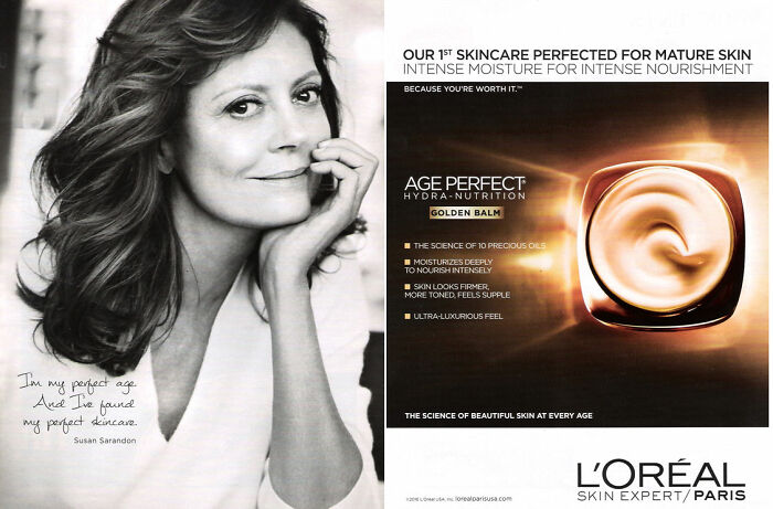 Susan Sarandon For L'oreal Age Perfect