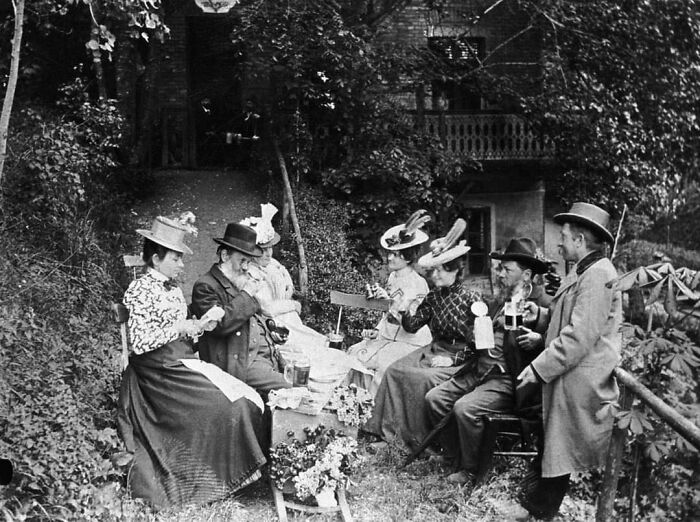 Group Of Friends In Beer Garden, Munich, Germany