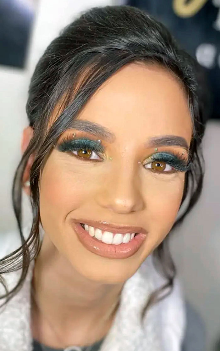 Bride Done Dirty. Bad Color Match, Poorly Applied Lashes, And Beef Lips