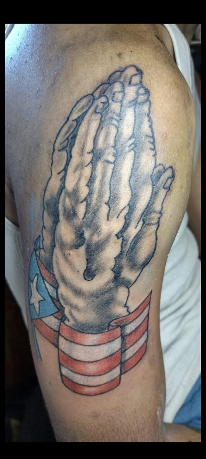 My Friend Is Showing Off His New Tatt. He Is Super Proud Of It. I Wonder If I Should Tell Him