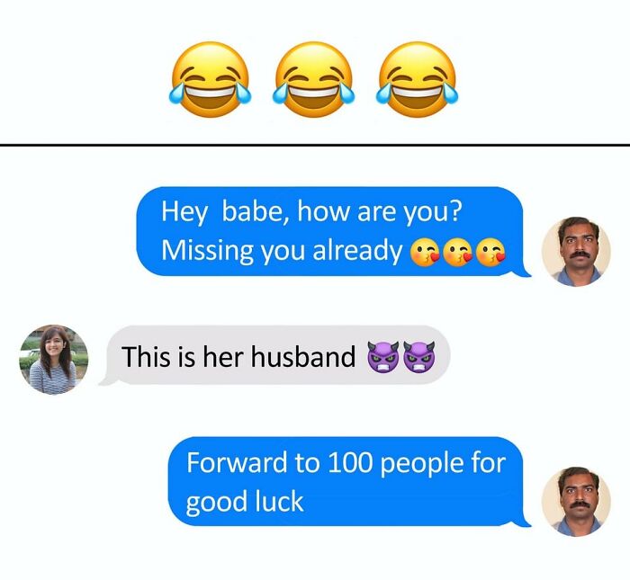 Text exchange with hilarious reply from "Xavier," featuring colorful emoji reactions.