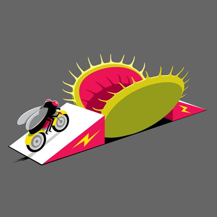 This Artist Unveils 40 Funny Illustrations For T-Shirt Designs