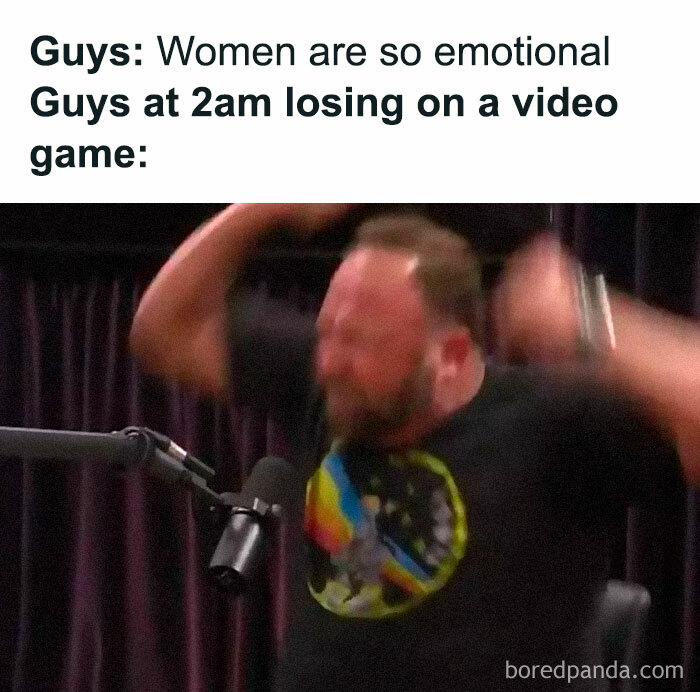 A man expressing frustration while gaming, illustrating a humorous and relatable gaming meme.