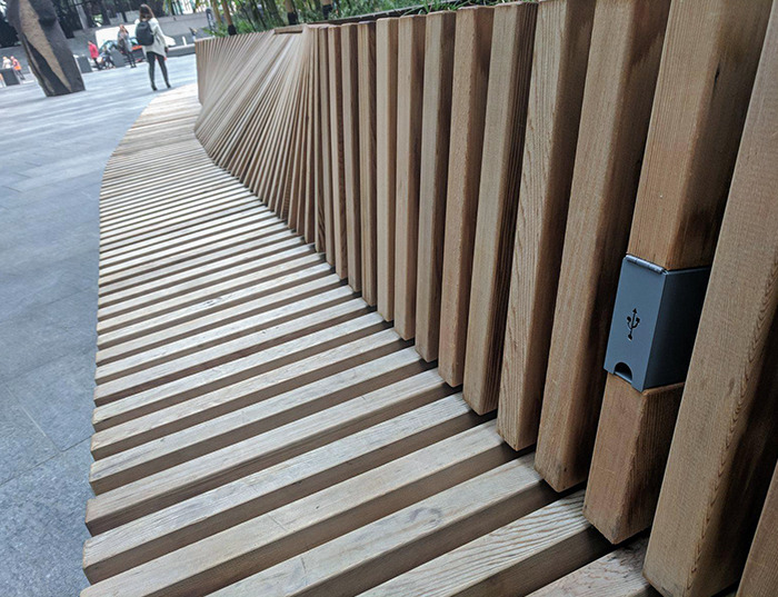 This Bench Has USB Ports