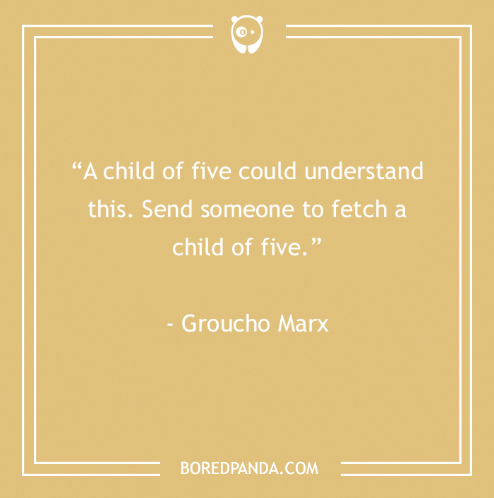 Funny Groucho Marx quote about cleverness on a beige background featuring humor from 60 Groucho Marx quotes that will crack you up.