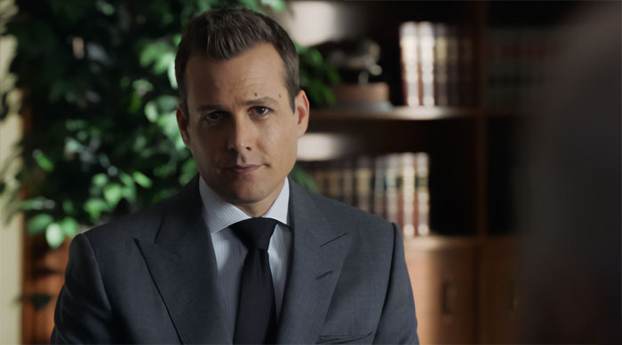 Harvey Specter looking straight