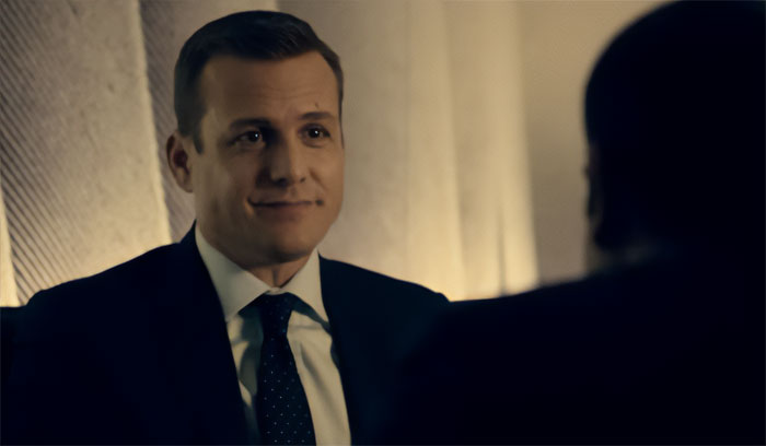 Harvey Specter smiling