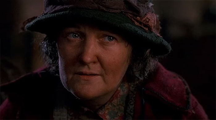 Bird Lady looking from Home Alone