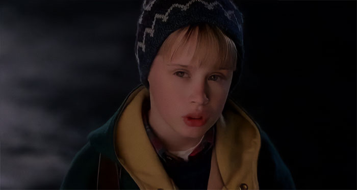 Kevin McCallister looking from Home Alone