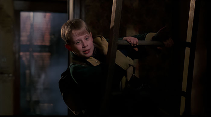 Kevin McCallister looking from Home Alone