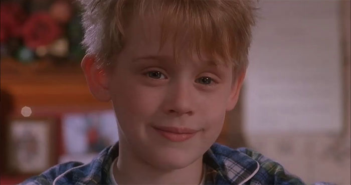 Kevin McCallister looking from Home Alone