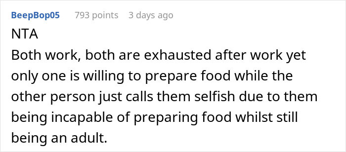 Guy Refuses To Ever Cook For His Wife After She Ate 3 Of His Meal Preps In A Single Night Guy Refuses To Ever Cook For His Wife After She Ate 3 Of His Meal Preps In A Single Night
