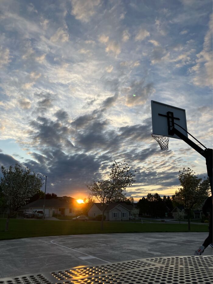 The Sunset At The Park Across From Where I Live