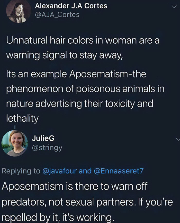 Stay Away From Girls With Bright Unnatural Hair Colors