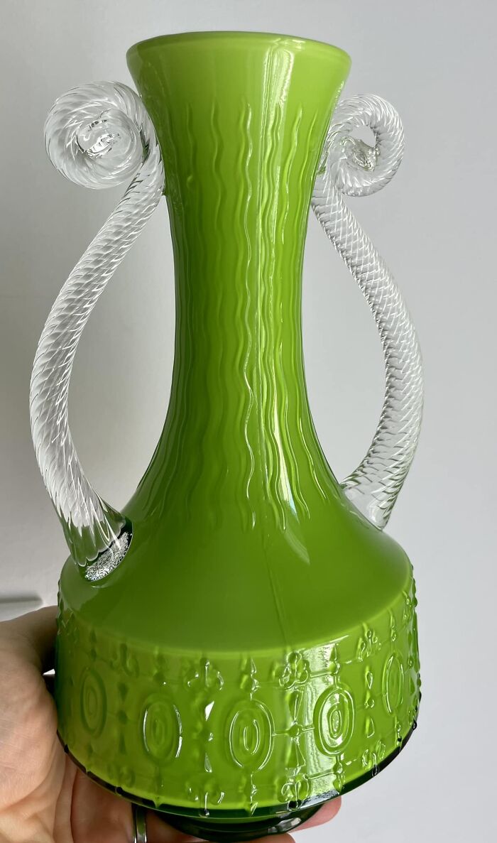 I Bought This At The Flea Market In Athens, Greece 2 Weeks Ago. A Google Image Search Tells Me It’s Called Empoli Glass. I Was Drawn To It Because I Love Green