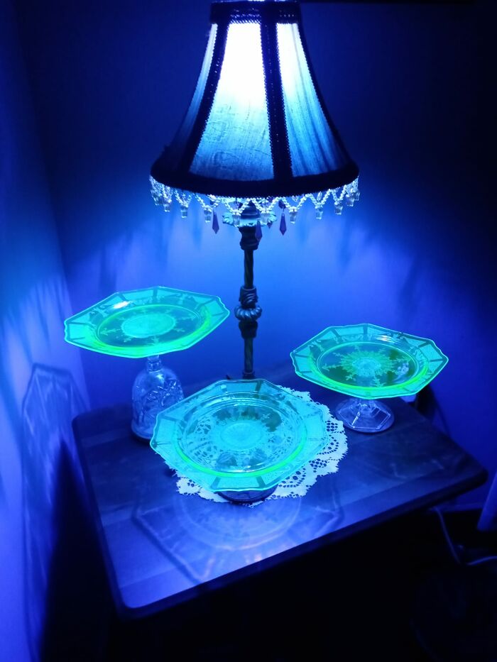 At A Friend's Barn Sale And I Said Isn't That Depression Glass? She Said She Didn't Know What I Was Talking About And Never Heard Of It, Told Me To Take It Home For Free!