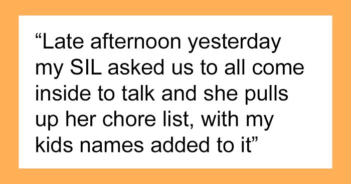 Woman Demands SIL’s Kids Do Chores Around The House They Don’t Even Live In, Drama Ensues