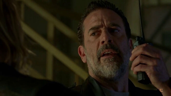 Negan talking on radio