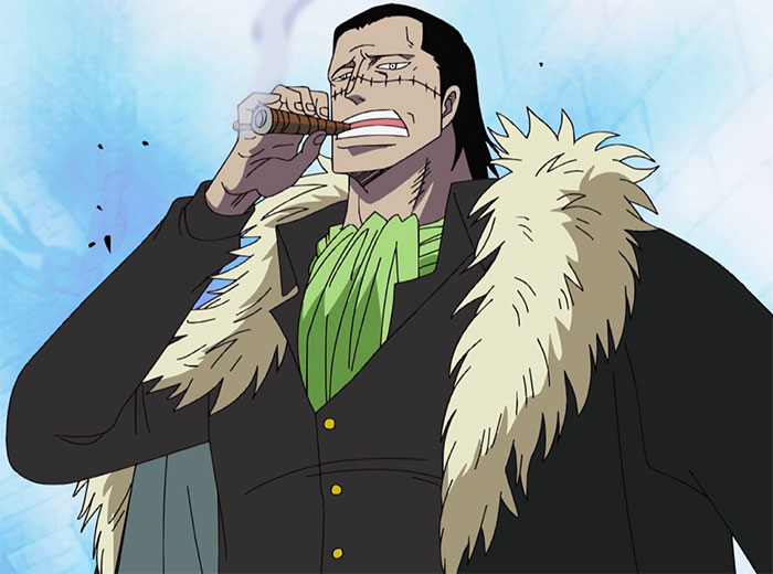 Crocodile wearing black suit