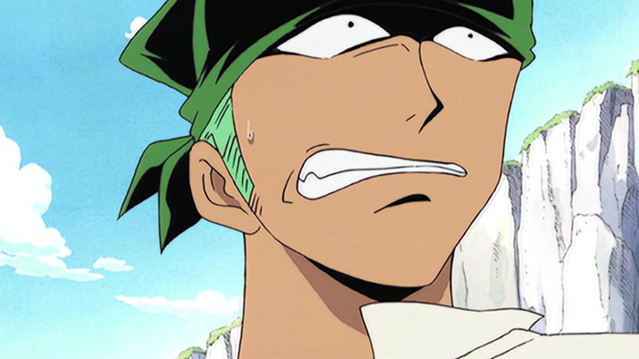 Roronoa Zoro wearing white shirt