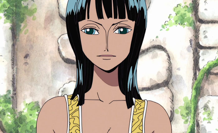 Nico Robin wearing yellow shirt