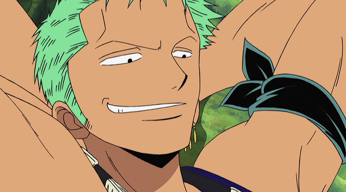Roronoa Zoro smiling