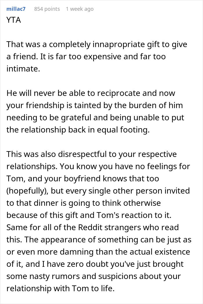 &ldquo;He Literally Screamed&rdquo;: Woman Asks The Internet If She Was In The Wrong For Getting A Male Friend An Expensive Gift