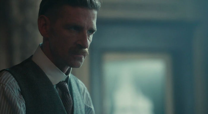 Arthur Shelby staring