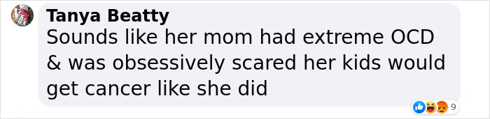 Comment about Jennette McCurdy's mom having OCD and fears about cancer. Comment about Jennette McCurdy's mom having OCD and fears about cancer.