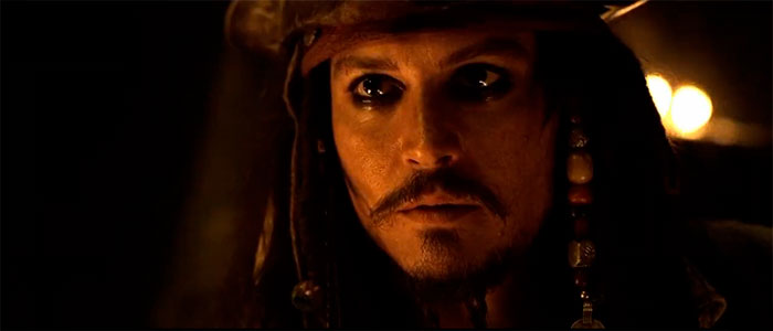 Jack Sparrow from Pirates of the Caribbean in dramatic lighting, embodying the spirit of pirate quotes and adventure.