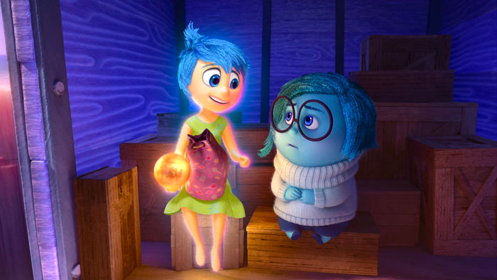 Joy sitting with Sadness 